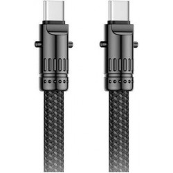 XO NB-Q288B, LANYARD BULLET, ΚΑΛΩΔΙΟ ΓΡΗΓΟΡΗΣ ΦΟΡΤΙΣΗΣ, TYPE-C ΣΕ TYPE-C, 60W, ΜΑΥΡΟ