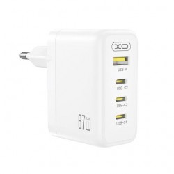 XO CE39, ΦΟΡΤΙΣΤΗΣ ΓΡΗΓΟΡΗΣ ΦΟΡΤΙΣΗΣ, 4 ΘΥΡΕΣ, GAN, 65W, ΛΕΥΚΟΣ
