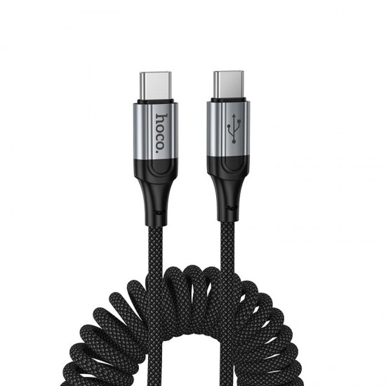 HOCO X121 NUEVO ΚΑΛΩΔΙΟ ΦΟΡΤΙΣΗΣ TYPE-C ΣΕ TYPE-C, 60W, ΜΑΥΡΟ