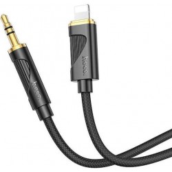 HOCO UPA30 FRIEND ΚΑΛΩΔΙΟ ΜΕΤΑΤΡΟΠΗΣ ΗΧΟΥ, LIGHTNING ΣΕ 3.5MM, 1M, ΜΑΥΡΟ