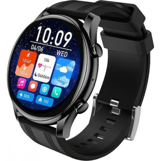 HOCO Y38 AMOLED SMARTWATCH, 1.43 ΙΝΤΣΕΣ, BLUETOOTH 5.3, 300MAH, ΜΑΥΡΟ
