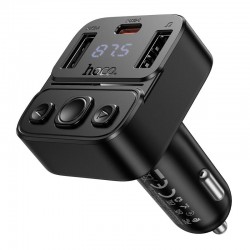 HOCO E87 DELTA CAR BLUETOOTH FM TRANSMITTER, 35W, ΜΑΥΡΟ