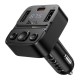 HOCO E87 DELTA CAR BLUETOOTH FM TRANSMITTER, 35W, ΜΑΥΡΟ