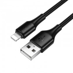 HOCO X120 BENEFICIO ΚΑΛΩΔΙΟ USB TO LIGHTNING, 1m, 27W,  ΜΑΥΡΟ