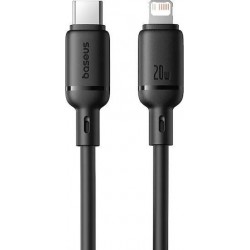 BASEUS SILKY SERIES, ΚΑΛΩΔΙΟ ΓΡΗΓΟΡΗΣ ΦΟΡΤΙΣΗΣ, TYPE-C ΣΕ LIGHTNING, 20W, 1m, ΜΑΥΡΟ