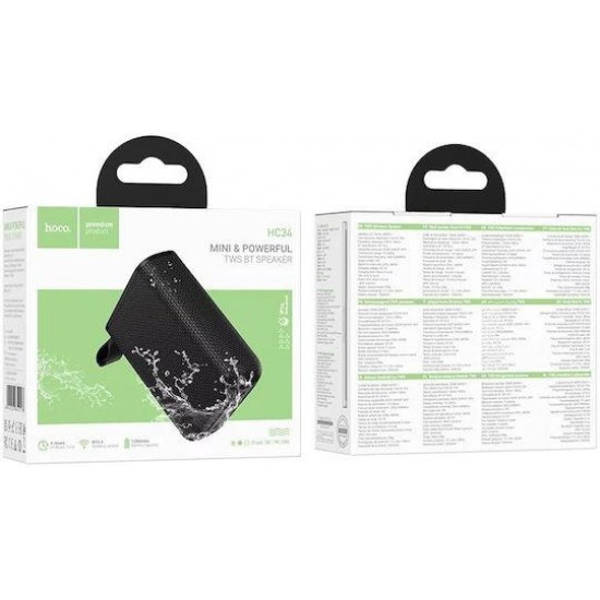 HOCO HC34 STAR, ΑΣΥΡΜΑΤΟ ΗΧΕΙΟ, ΜΑΥΡΟ