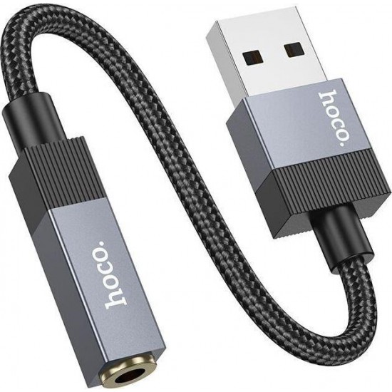 HOCO UPA32D CLEVER, ΑΝΤΑΠΤΟΡΑΣ ΗΧΟΥ, USB ΣΕ 3.5mm, ΜΑΥΡΟ