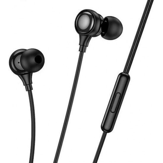 HOCO M116 BENEVOLENT, UNIVERSAL ΑΚΟΥΣΤΙΚΑ ΜΕ ΜΙΚΡΟΦΩΝΟ, ΜΑΥΡΑ