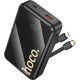 HOCO Q37A GRACEFUL, POWERBANK, 20000MAh, ΜΕ 2 ΕΝΣΩΜΑΤΩΜΕΝΑ ΚΑΛΩΔΙΑ, ΜΑΥΡΟ