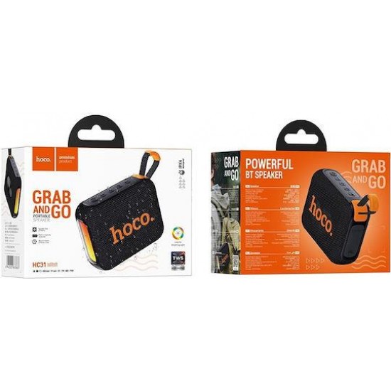 HOCO HC31 RIVER, BLUETOOTH ΗΧΕΙΟ, 10W, ΜΑΥΡΟ