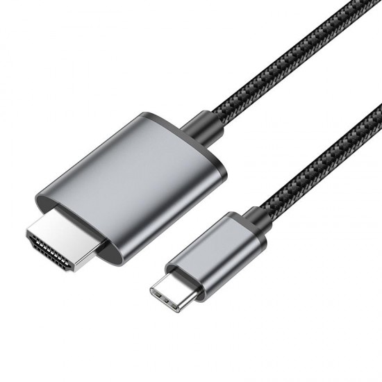 HOCO UA27 HD, ΚΑΛΩΔΙΟ ΕΙΚΟΝΑΣ, TYPE-C ΣΕ HDMI, ΓΚΡΙ