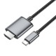 HOCO UA27 HD, ΚΑΛΩΔΙΟ ΕΙΚΟΝΑΣ, TYPE-C ΣΕ HDMI, ΓΚΡΙ