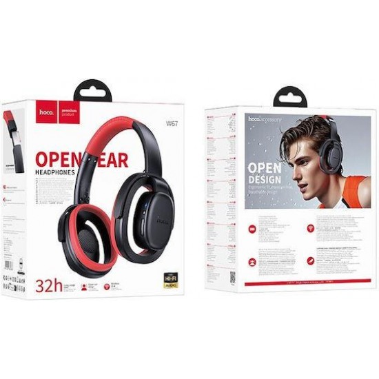HOCO W67 RHYME, ΑΣΥΡΜΑΤΑ HEADSET, OVER EAR, ΜΑΥΡΑ
