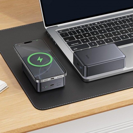 HOCO J160B ORIGINAL, POWERBANK, 20000MAh, ΜΑΓΝΗΤΙΚΟ, 1 ΘΥΡΑ, 20W, ΓΚΡΙ