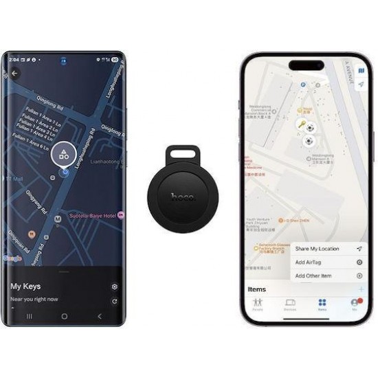HOCO E101, ANTI-LOST, ANDROID + IOS, ΜΑΥΡΟ