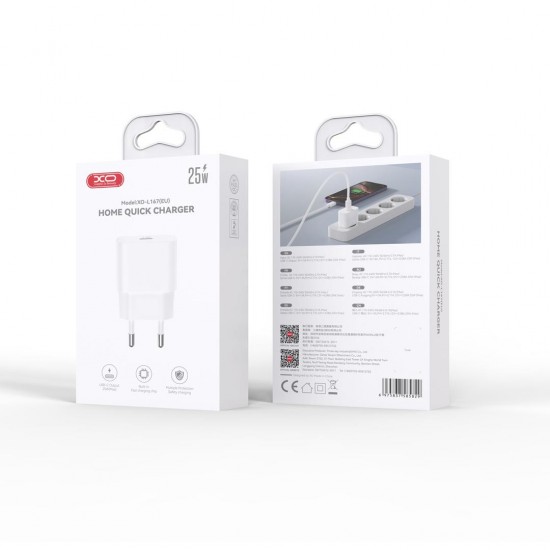 XO L167, ΦΟΡΤΙΣΤΗΣ ΓΡΗΓΟΡΗΣ ΦΟΡΤΙΣΗΣ, 25W, TYPE-C, ΛΕΥΚΟΣ