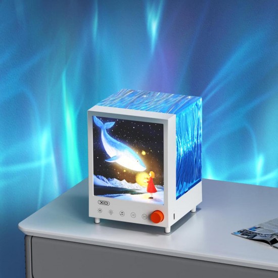 XO OZ14 AURORA, ΑΣΤΡΙΚΟΣ PROJECTOR, ΗΧΕΙΟ, 1200mAh, ΛΕΥΚΟ