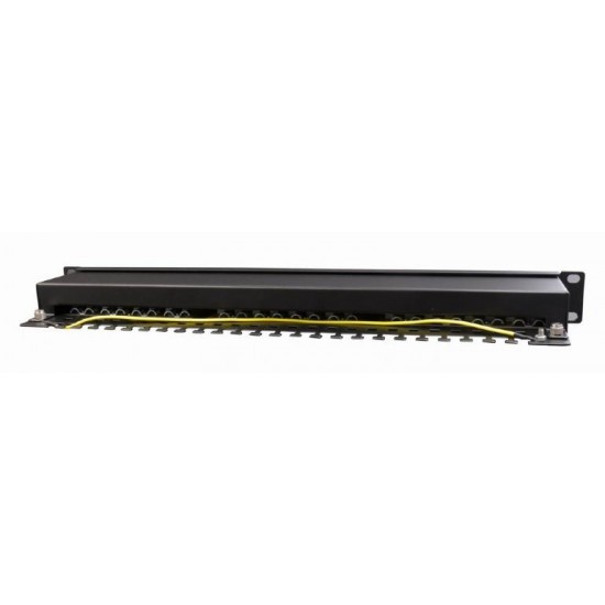 GEMBIRD Patch Panel  Cat.6 24 port shielded patch panel, 19 1U