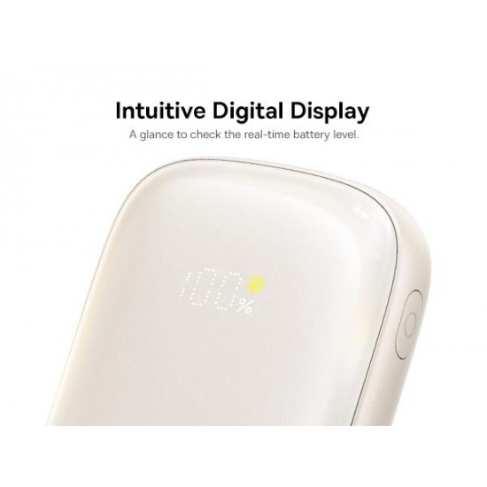 BASEUS ENERFILL FC21 QPOW3 ULTRA, POWERBANK, 10000MAh, ΜΕ ΑΠΟΣΠΩΜΕΝΟ ΚΑΛΩΔΙΟ LIGHTNING, 45W, ΜΕ ΨΗΦΙΑΚΗ ΟΘΟΝΗ, ΤΙΤΑΝΙΟ