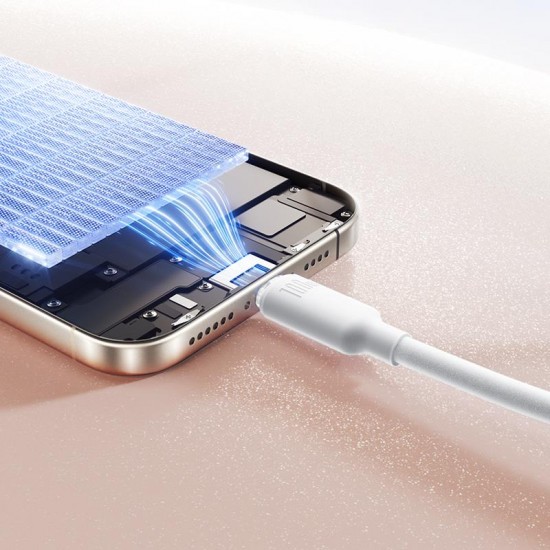 BASEUS FOAMED SILICONE, ΚΑΛΩΔΙΟ ΓΡΗΓΟΡΗΣ ΦΟΡΤΙΣΗΣ, TYPE-C, 100W, 2M, ΛΕΥΚΟ