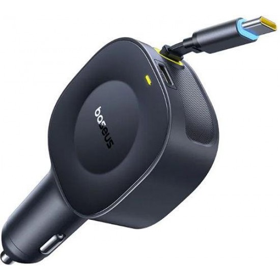 BASEUS PRIMETRIP VR2, ΦΟΡΤΙΣΤΗΣ ΑΥΤΟΚΙΝΗΤΟΥ, 1 ΘΥΡΑ, ΜΕ ΑΝΑΔΙΠΛΟΥΜΕΝΟ ΚΑΛΩΔΙΟ TYPE-C, 30W, ΜΑΥΡΟ