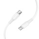 HOCO X120 BENEFICIO ΚΑΛΩΔΙΟ TYPE-C TO TYPE-C, 1m, 27W,  ΛΕΥΚΟ