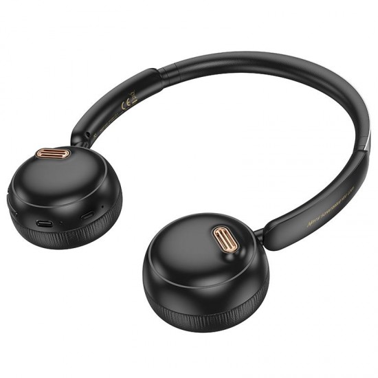 HOCO W62 VERSO RETRO BLUETOOTH HEADPHONES, ΜΑΥΡΟ
