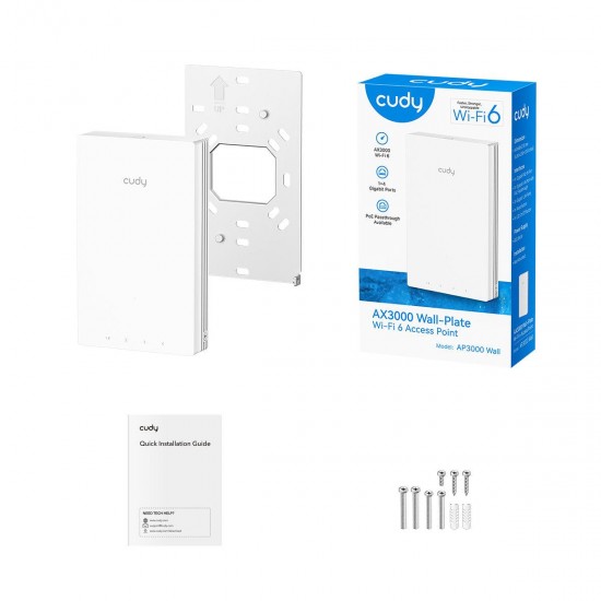 CUDY AX3000 GIGABIT, WIFI6, ACCESS POINT, ΤΟΙΧΟΥ