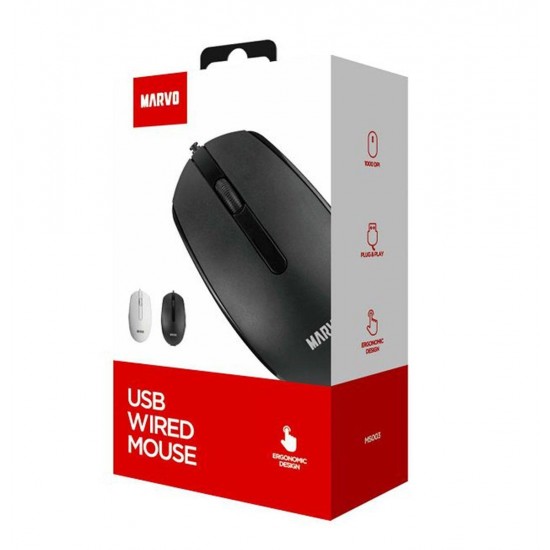 MARVO MS003 ΕΝΣΥΡΜΑΤΟ GAMING ΠΟΝΤΙΚΙ, ΜΑΥΡΟ