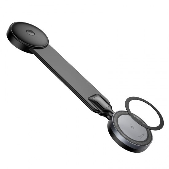 HOCO HW29 TOTEM ΒΑΣΗ ΑΥΤΟΚΙΝΗΤΟΥ ΜΕ ΑΣΥΡΜΑΤΗ ΦΟΡΤΙΣΗ, ΜΑΥΡΟ-ΓΚΡΙ