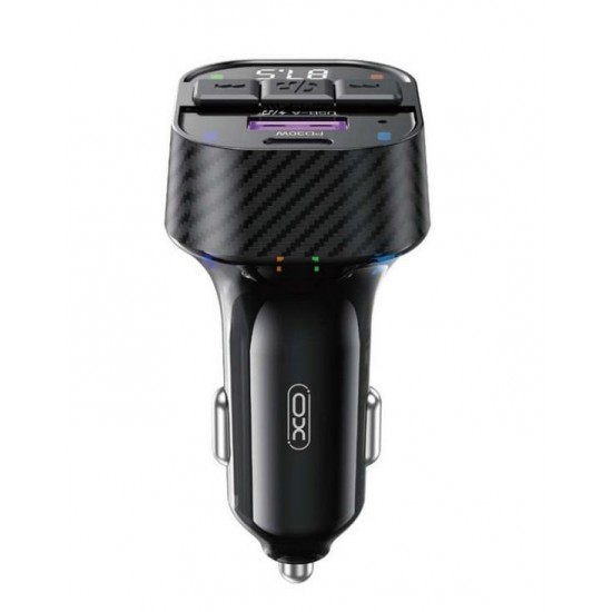 XO BCC17 FM TRANSMITER ΚΑΙ ΦΟΡΤΙΣΤΗΣ ΑΥΤΟΚΙΝΗΤΟΥ, PD30W, 2 ΘΥΡΕΣ, ΜΑΥΡΟΣ