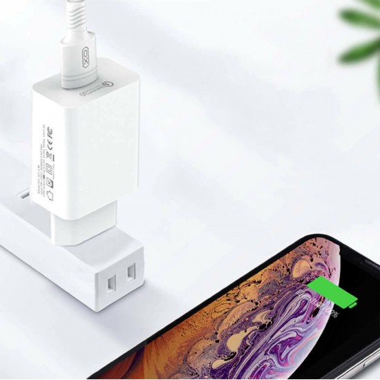 XO L36 ΦΟΡΤΙΣΤΗΣ QC3.0, 1 ΘΥΡΑ, ΚΑΛΩΔΙΟ TYPE-C