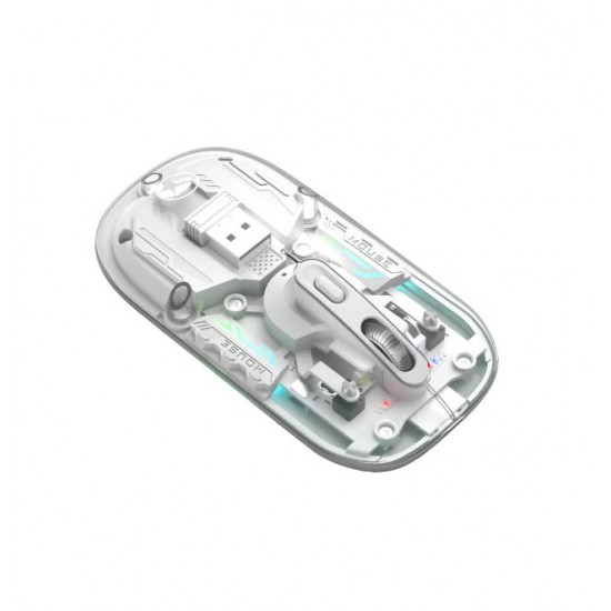 MARVO ΠΟΝΤΙΚΙ M808W ΔΙΑΦΑΝΟ ΑΣΥΡΜΑΤΟ 2.4G+BT, RGB, ΑΘΟΡΥΒΟΙ ΔΙΑΚΟΠΤΕΣ