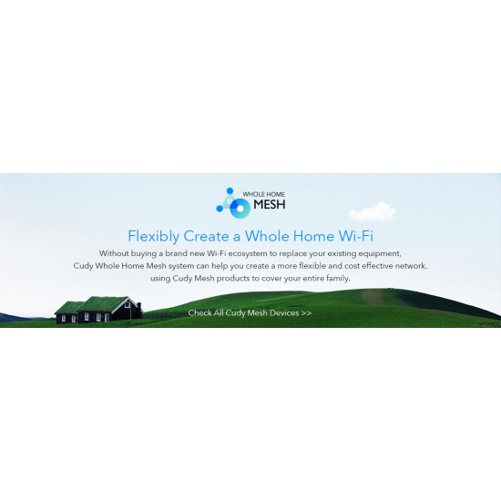 CUDY M1300 AC1200 DUAL BAND WIFI MESH SYSTEM, 1 PACK