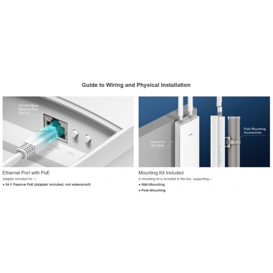 CUDY RE1200-OUT AC1200 ΕΞΩΤΕΡΙΚΟ WiFi REPEATER, PoE, MU-MIMO, BEAMFORMING, IP65