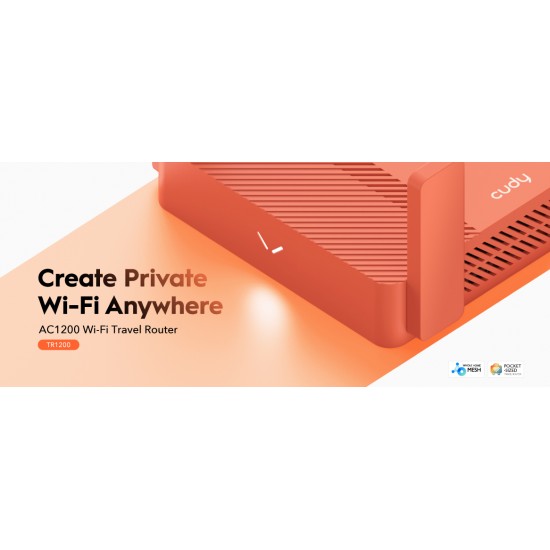 CUDY TR1200 AC1200 Wi-Fi VPN TRAVEL ROUTER