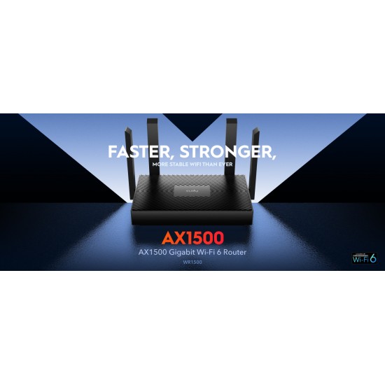 CUDY WR1500 AX1500 GIGABIT DUAL BAND, WiFi 6, BEAMFORMING, MU-MIMO, ROUTER