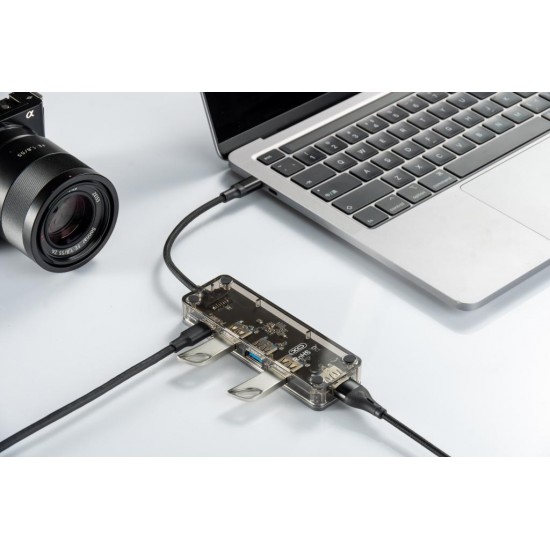 XO HUB015 5 in 1 USB HUB, 4x USB 3.0 + 1x TYPE-C (ΕΞΩΤ. ΤΡΟΦΟΔΟΣΙΑ)