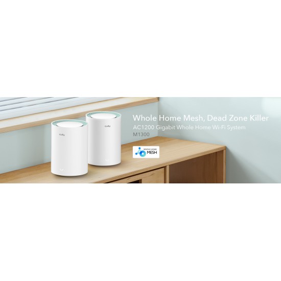 CUDY M1300 AC1200 DUAL BAND WIFI MESH SYSTEM, 3 PACK