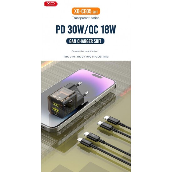 XO CE05(EU) PD30W+QC3.0 30W fast charger