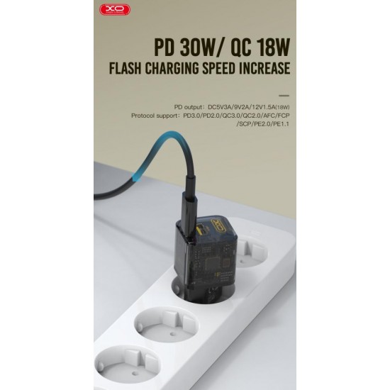 XO CE05(EU) PD30W+QC3.0 30W fast charger
