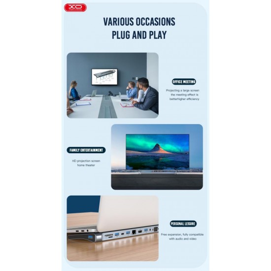 XO HUB010 12 in 1 DOCKING STATION