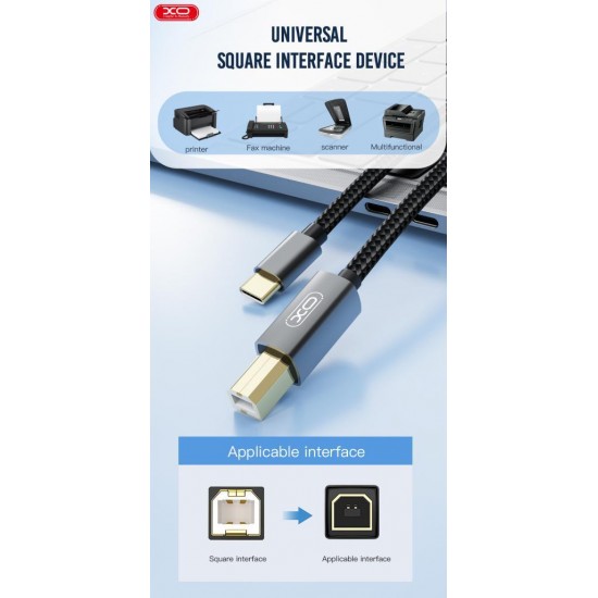 XO GB010B ΚΑΛΩΔΙΟ TYPE-C ΣΕ USB B