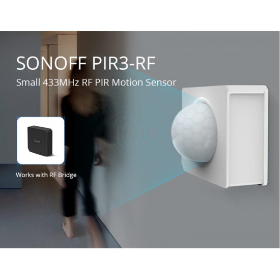 SONOFF ΑΙΣΘΗΤΗΡΑΣ ΚΙΝΗΣΗΣ PIR3 - RF