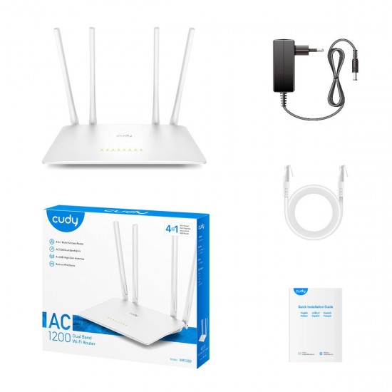 CUDY WR1200 AC1200 WI-FI ROUTER, DUAL BAND, MIMO