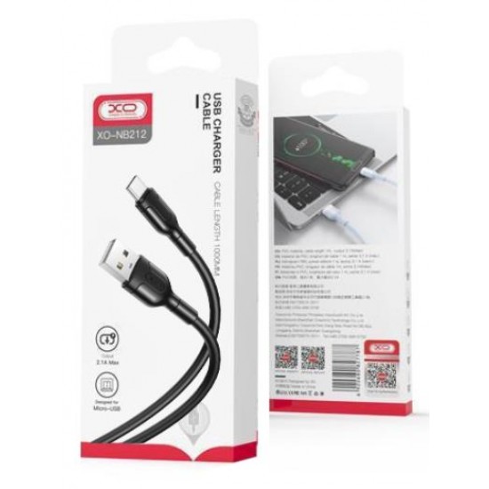 XO NB212 ΚΑΛΩΔΙΟ ΦΟΡΤΙΣΗΣ TYPE-C ΜΑΥΡΟ