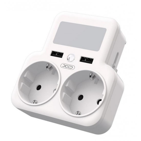 XO WL09 ΠΟΛΥΜΠΡΙΖΟ ΣΟΥΚΟ ΜΕ 2 ΘΕΣΕΙΣ ΚΑΙ 2 ΘΥΡΕΣ USB KAI ΝΥΧΤΕΡΙΝΟ ΦΩΣ