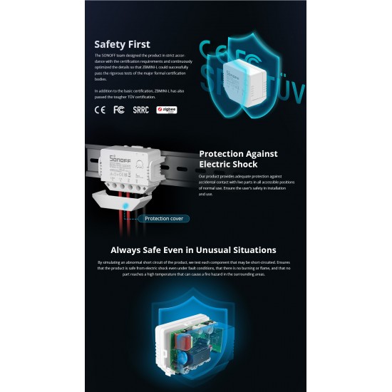 SONOFF SMART ΔΙΑΚΟΠΤΗΣ ΧΩΡΙΣ ΟΥΔΕΤΕΡΟ ZBMINI-L, ZIGBEE