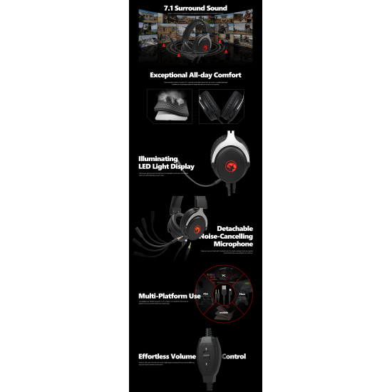 MARVO HG9052 GAMING HEADSET ΜΕ BACKLIT