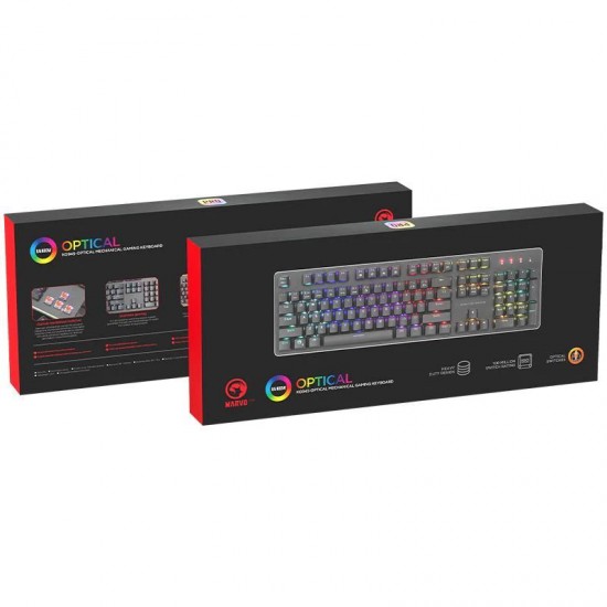 MARVO KG945 GAMING RGB ΜΗΧΑΝΙΚΟ ΟΠΤΙΚΟ ΠΛΗΚΤΡΟΛΟΓΙΟ, ΑΛΟΥΜΙΝΙΟΥ